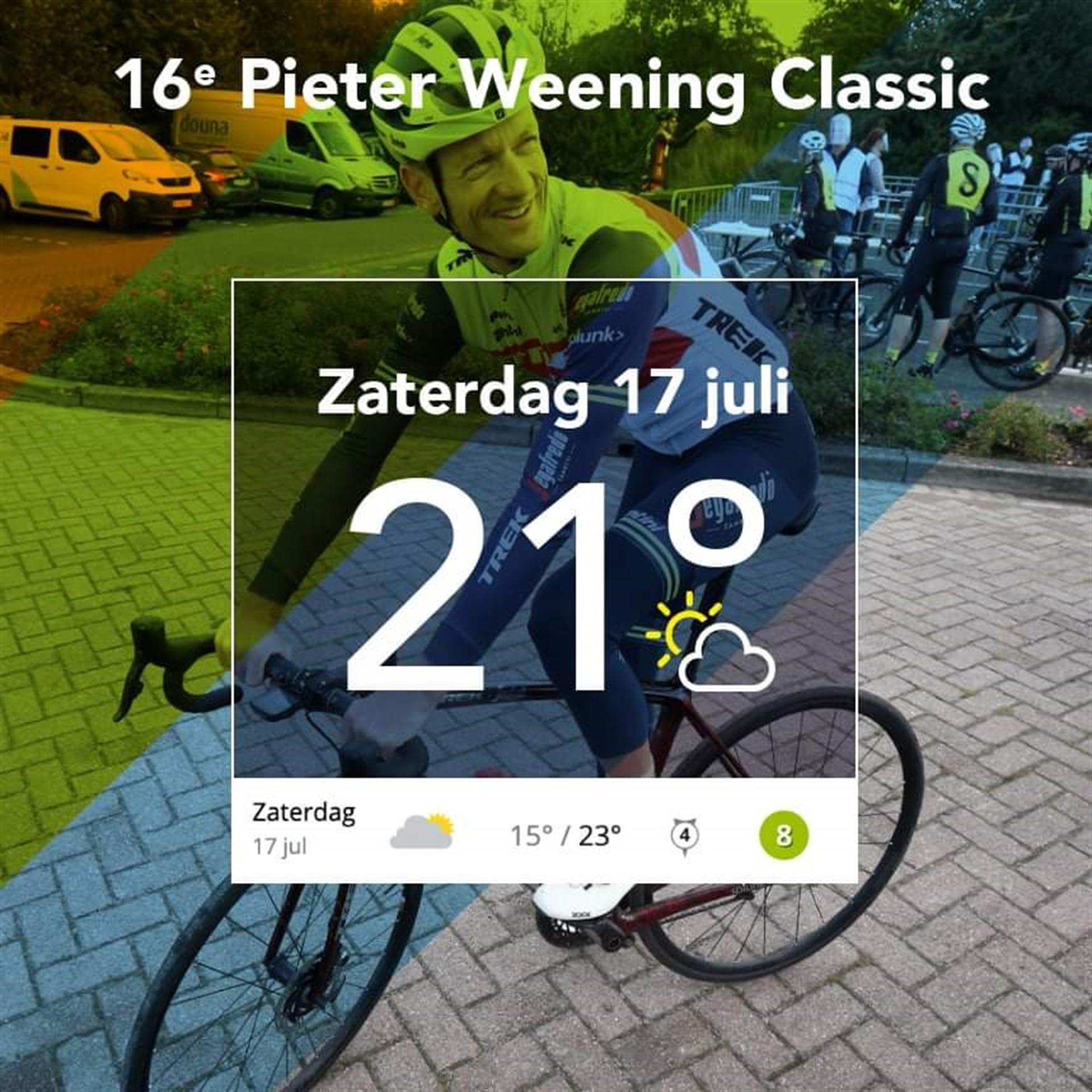 Pieter Weening Classic - daginschrijving zaterdag vanaf 10.00 uur