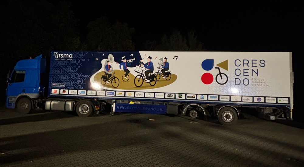 Nieuwe oplegger voor Bicycle Showband Crescendo