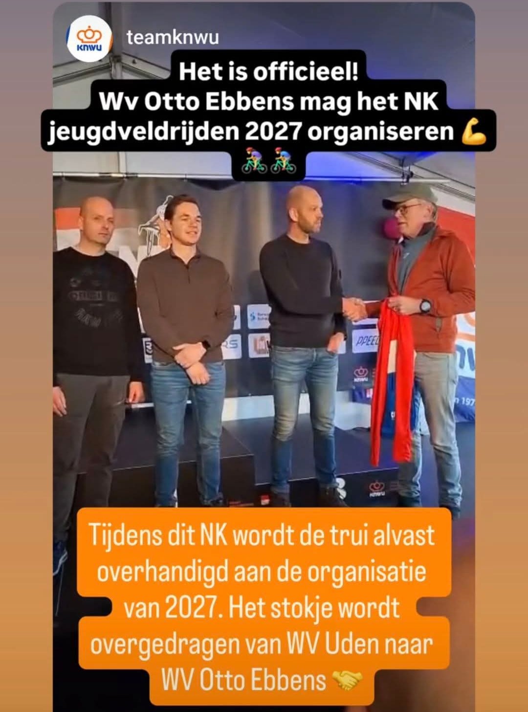 NK jeugd veldrijden in 2027 in De Westereen  