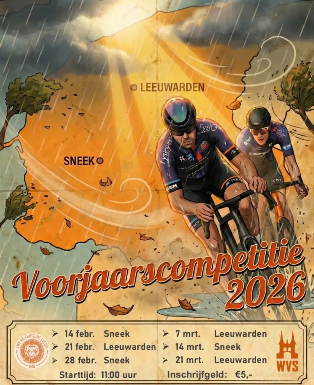 Zaterdag 7 maart 4e Voorjaarscompetitiewedstrijd 2026 in Leeuwarden