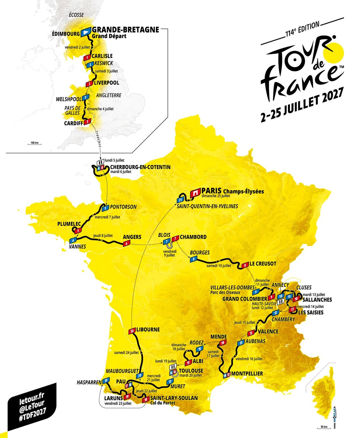  Parcours Tour de France gepresenteerd in Parijs